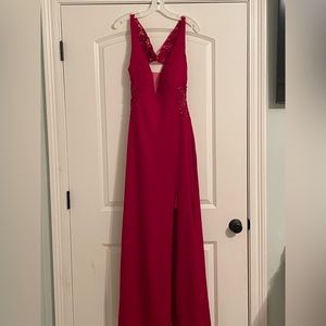 Long formal red dress